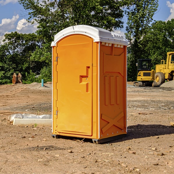 how often are the porta potties cleaned and serviced during a rental period in Grass Valley